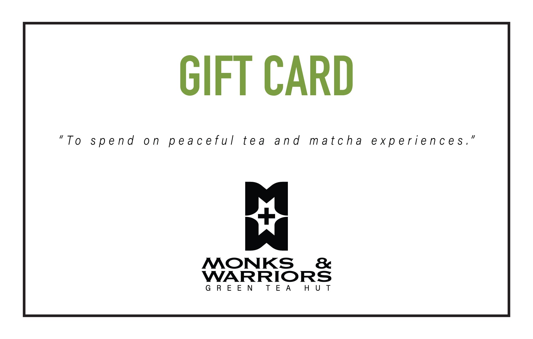 Monks and Warriors Gift Card